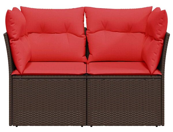 | Kerti kanapé | párnával Barna 124 x 62 x 69 cm polirattan