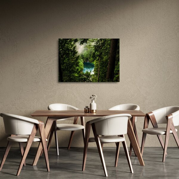 Kép - kilátás a fák között (üvegen) (70x50 cm)