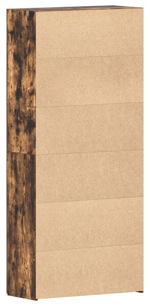 Cipőtartó Füstölt Tölgy 80x35,5x180 cm Műszaki Fa