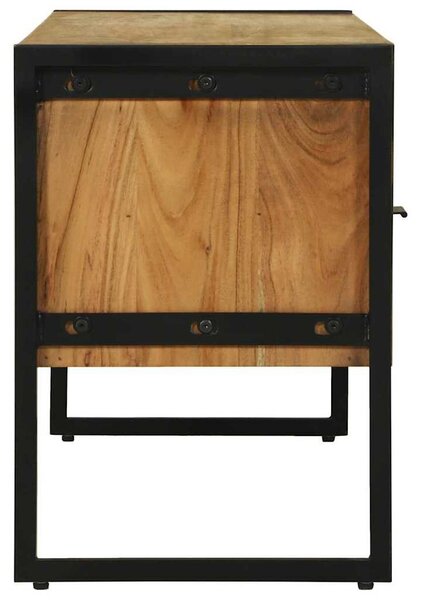 TV szekrény fiókkal Barna 100 x 35 x 50 cm Tömör akácfa