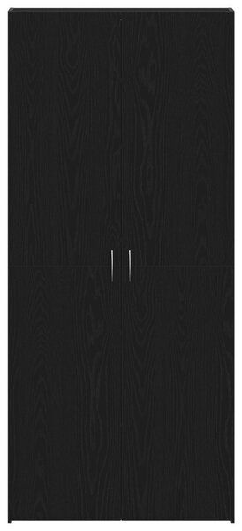 Cipőszekrény polcokkal Fekete 80 x 35.5 x 180 cm Faanyag