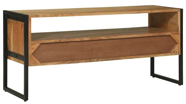 TV szekrény fiókkal Barna 100 x 35 x 50 cm Tömör akácfa
