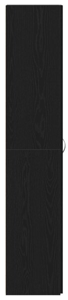Cipőszekrény polcokkal Fekete 80 x 35.5 x 180 cm Faanyag