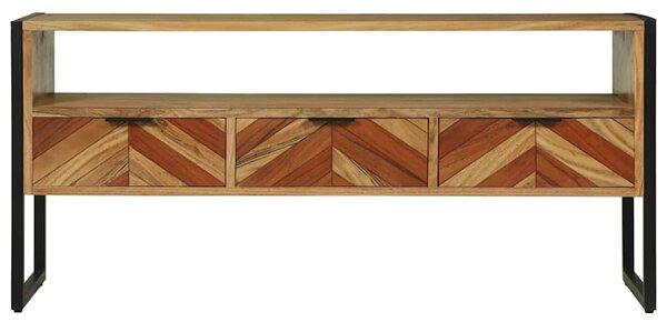TV szekrény fiókkal Barna 100 x 35 x 50 cm Tömör akácfa