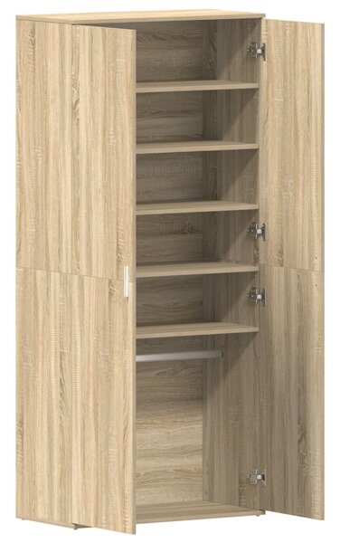 Cipőtartó Sonoma tölgy 80x39x180 cm Szerelt Fa