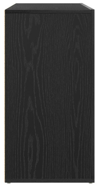 Oldalszekrény Fekete tölgy Szerelt fa 120 x 36 x 69 cm Tárolás