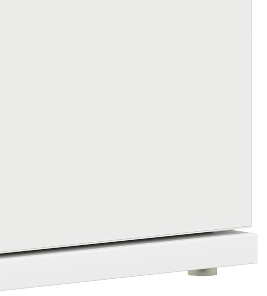 Cipőszekrény Fehér 80x39x180 cm Műanyag