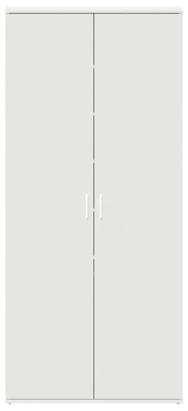 Cipőszekrény Fehér 80x39x180 cm Műanyag