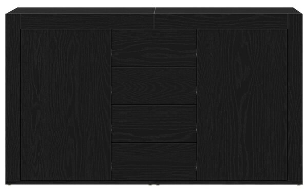 Oldalszekrény Fekete tölgy Szerelt fa 120 x 36 x 69 cm Tárolás