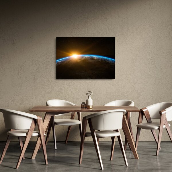 A Föld bolygó képe az űrből (üvegen) (70x50 cm)