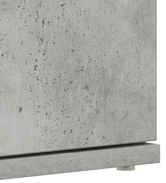 Cipőszekrény Beton Szürke 80x39x180 cm Mérnöki fa
