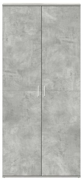 Cipőszekrény Beton Szürke 80x39x180 cm Mérnöki fa