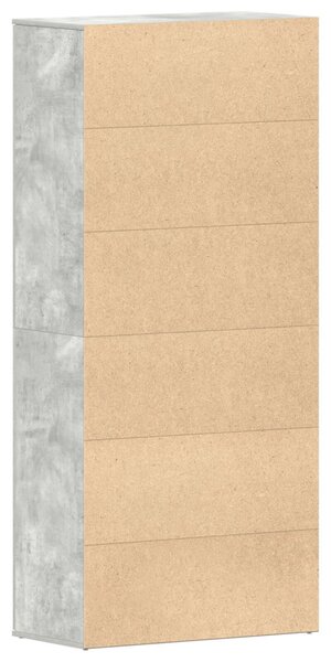 Cipőszekrény Beton Szürke 80x39x180 cm Mérnöki fa