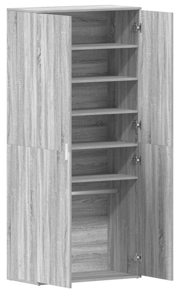 Cipőszekrény polcokkal Szürke Sonoma 80 x 39 x 178 cm Faanyag