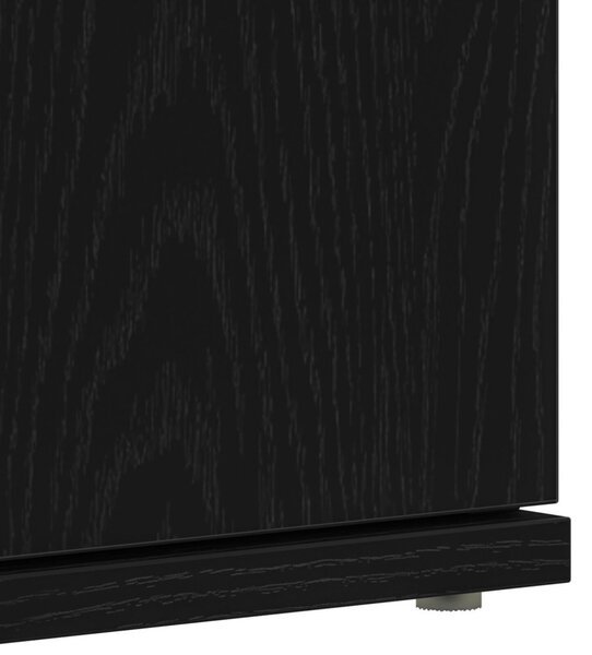 Cipőszekrény polcokkal Fekete tölgy 80 x 39 x 178 cm Faanyag