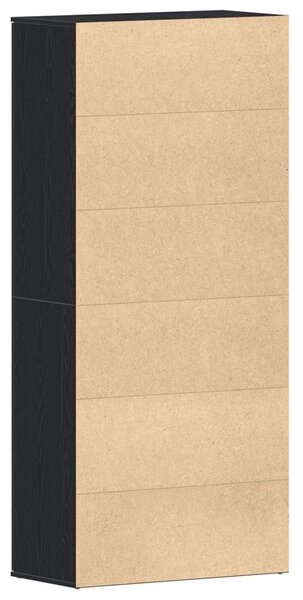 Cipőszekrény polcokkal Fekete tölgy 80 x 39 x 178 cm Faanyag