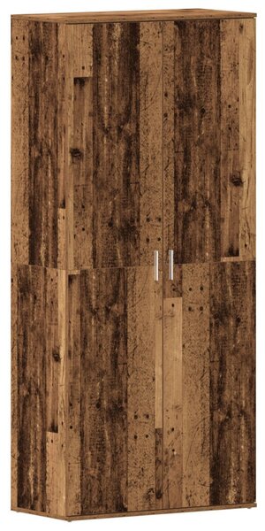 Cipőszekrény polcokkal ajtóval Öreg fa 80 x 39 x 178 cm Faanyag