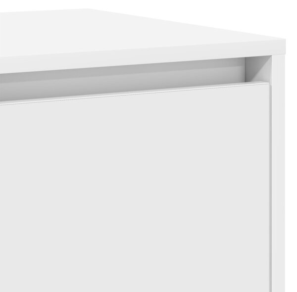 Fehér Oldalszekrény Fehér Fa 135 x 41 x 75 cm Fehér Oldalszekrény