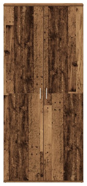 Cipőszekrény polcokkal ajtóval Öreg fa 80 x 39 x 178 cm Faanyag