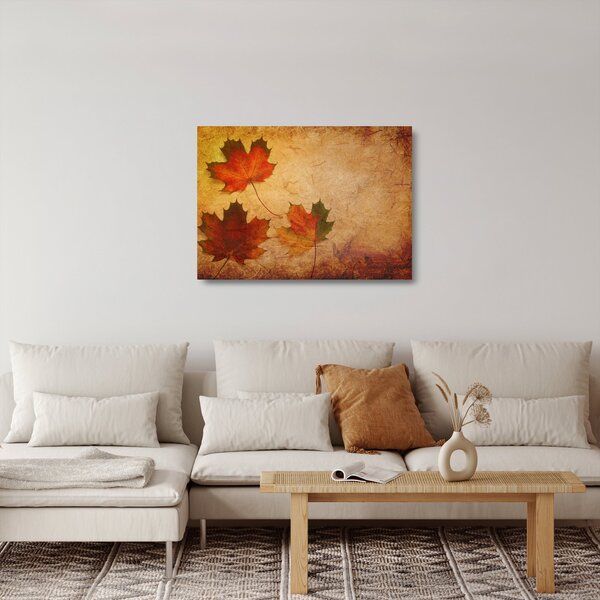 Őszi motívumú kép (üvegen) (70x50 cm)