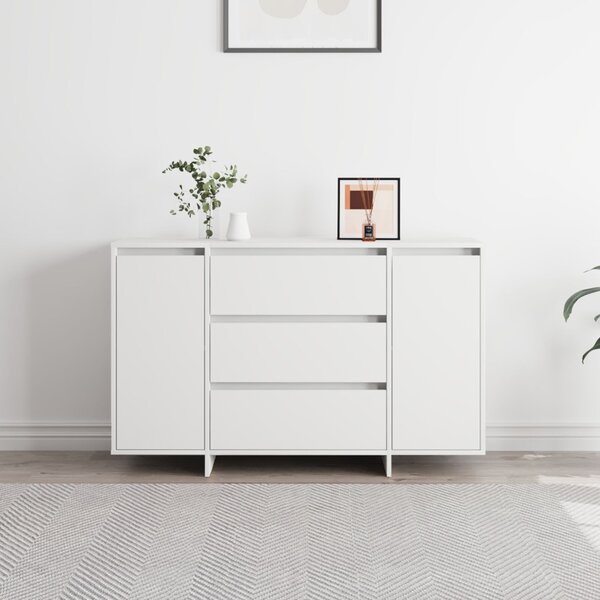 Oldalszekrény Fehér 120x41x75 cm MDF