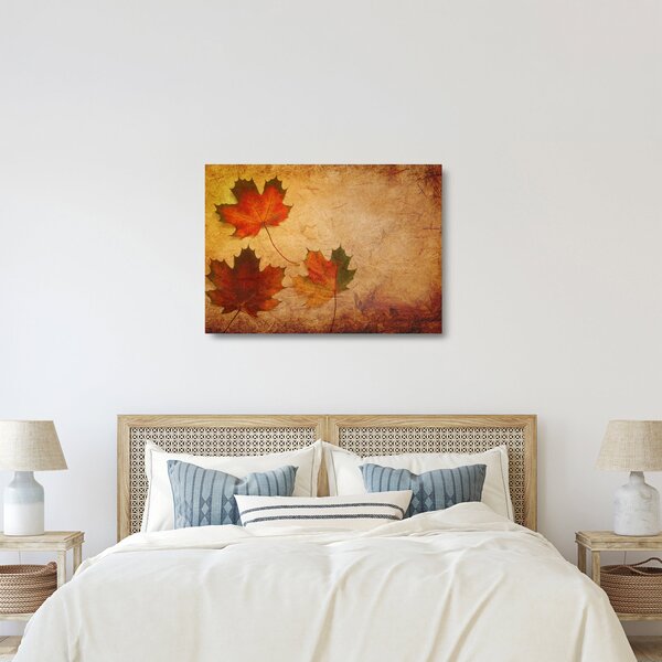 Őszi motívumú kép (üvegen) (70x50 cm)