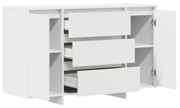 Oldalszekrény Fehér 120x41x75 cm MDF