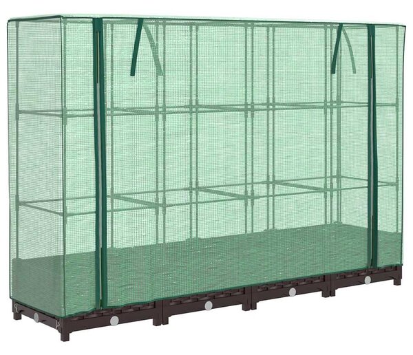 Rattan megjelenésű magaságyás melegháztakaróval 160x40x123 cm