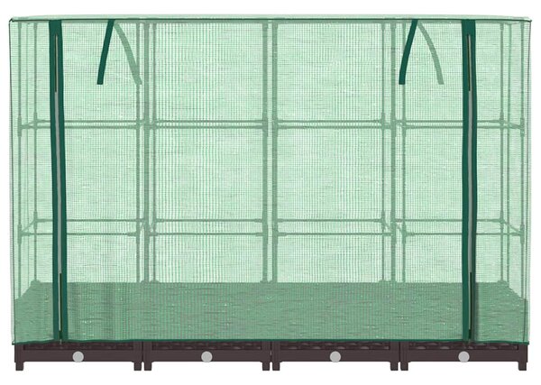Rattan megjelenésű magaságyás melegháztakaróval 160x40x123 cm