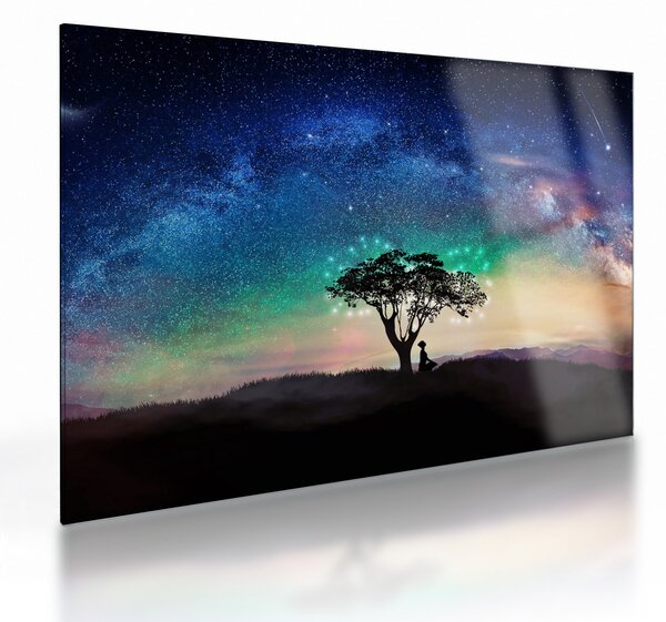 Kép - Pihenés a csillagok alatt (üvegen) (70x50 cm)