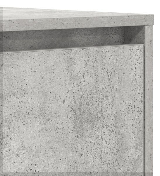 Oldalszekrény Beton Szürke 120x41x75 cm Műanyag Fa