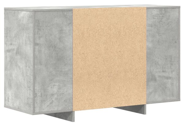 Oldalszekrény Beton Szürke 120x41x75 cm Műanyag Fa