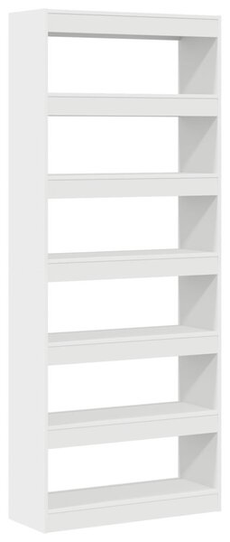 Fehér könyvespolc Fehér Mérnöki fa 80 x 30 x 198 cm Tárolás