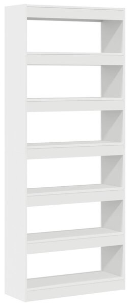 Fehér könyvespolc Fehér Mérnöki fa 80 x 30 x 198 cm Tárolás