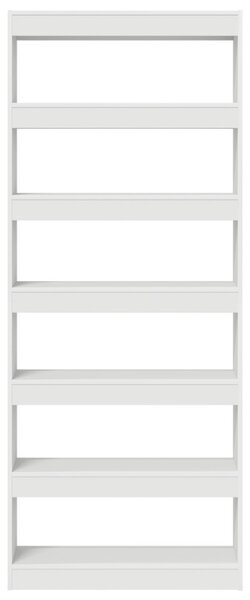 Fehér könyvespolc Fehér Mérnöki fa 80 x 30 x 198 cm Tárolás