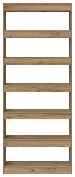 Könyvespolc 6 szintes 80 x 30 x 198 cm Faanyag Artisan tölgy