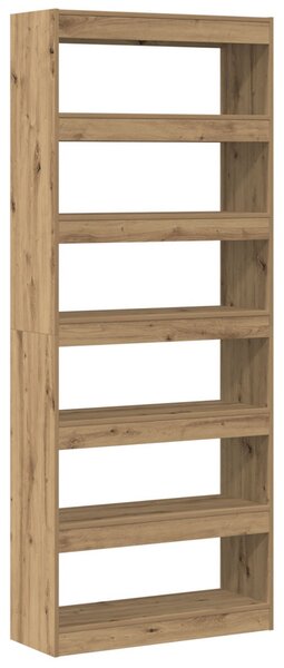 Könyvespolc 6 szintes 80 x 30 x 198 cm Faanyag Artisan tölgy