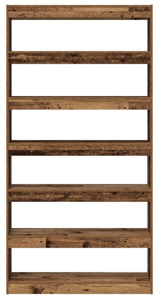 Könyvespolc 6 szintes 100 x 30 x 198 cm Szerelt Fa Hulladékfa