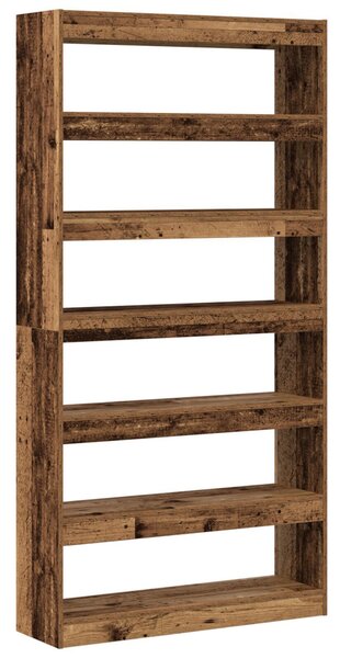 Könyvespolc 6 szintes 100 x 30 x 198 cm Szerelt Fa Hulladékfa