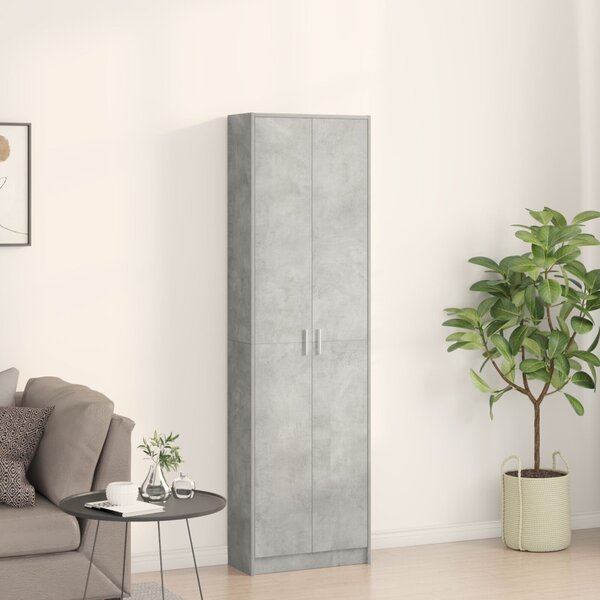 Szekrény beton szürke 55x25x189 cm mérnökelt fa