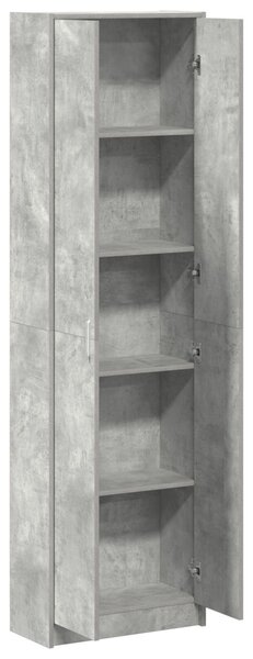Szekrény beton szürke 55x25x189 cm mérnökelt fa