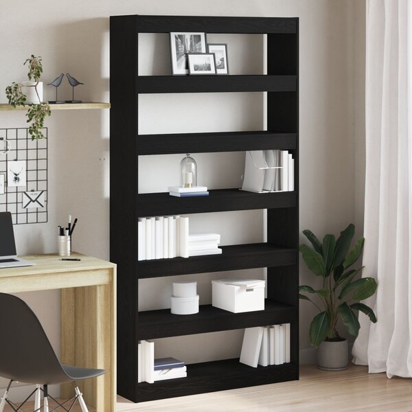 Könyvespolc Fekete Tölgy 100 x 30 x 198 cm Faanyag