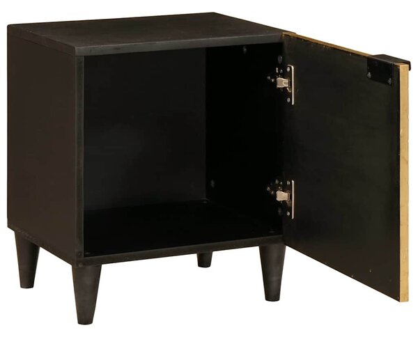 Éjjeliszekrény 2 db Fekete és Arany 40 x 33 x 46 cm Szerelt Fa