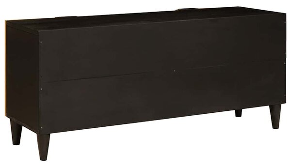 TV szekrény Fekete és Arany 105 x 33 x 46 cm tömör mangófa