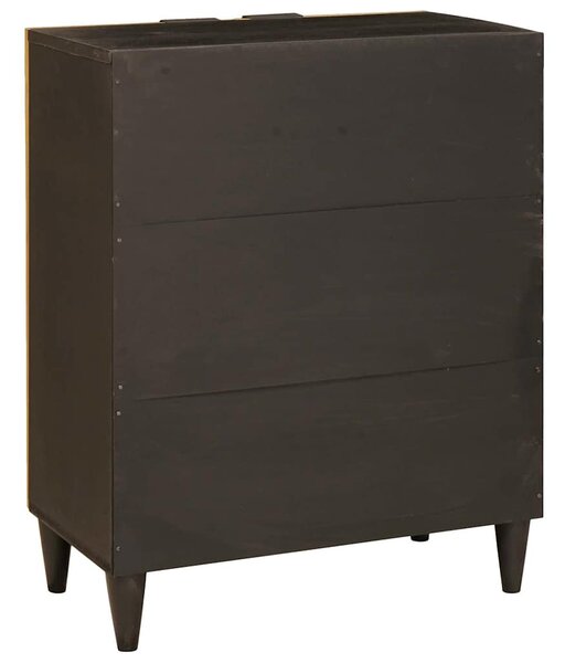 Széf Fekete és Arany 60 x 33 x 75 cm Tömör Mangófát