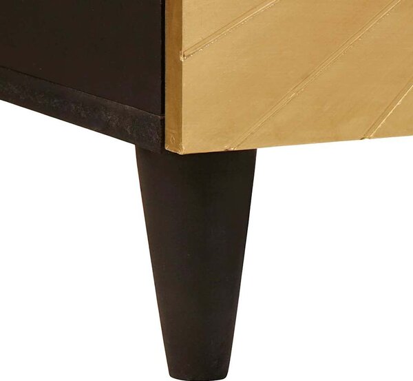 Éjjeli asztal Fekete és Arany 50 x 33 x 60 cm Szerelt Fa