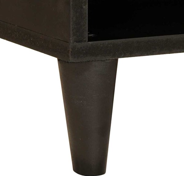 TV szekrény Fekete és Arany 80 x 33 x 46 cm tömör mangófa