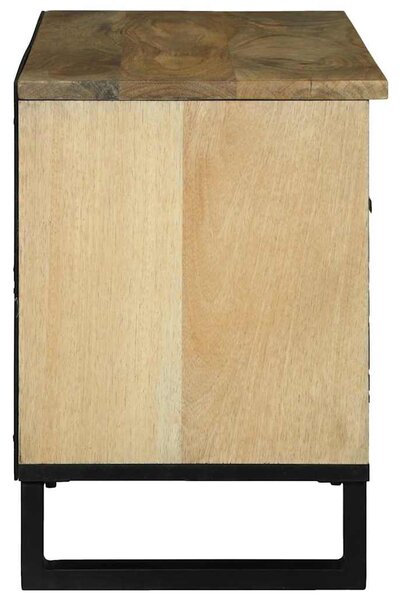 Média tároló szekrény Barna 80 x 33.5 x 46 cm tömör mangófa