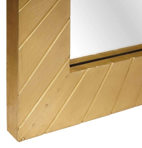 Fürdőszobai tükör tükörrel Fekete és Arany 50 x 2.5 x 70 cm