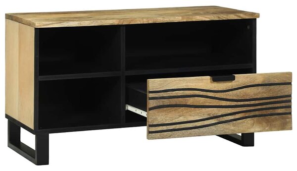 Média tároló szekrény Barna 80 x 33.5 x 46 cm tömör mangófa